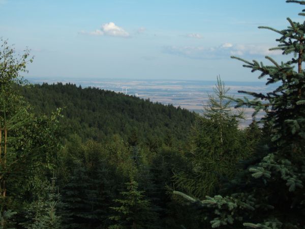 Blick hinunter ins tschechische Tiefland