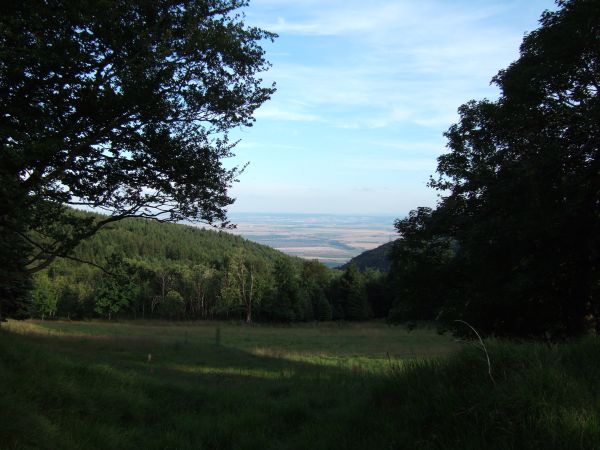 Blick hinunter ins tschechische Tiefland