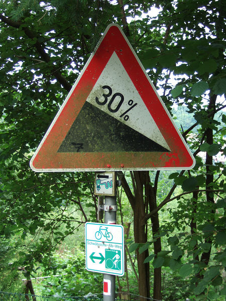 Radweg-Abzweigung bei Schw�bisch Hall